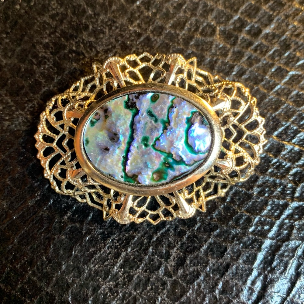 Vintage Abalone Brooch